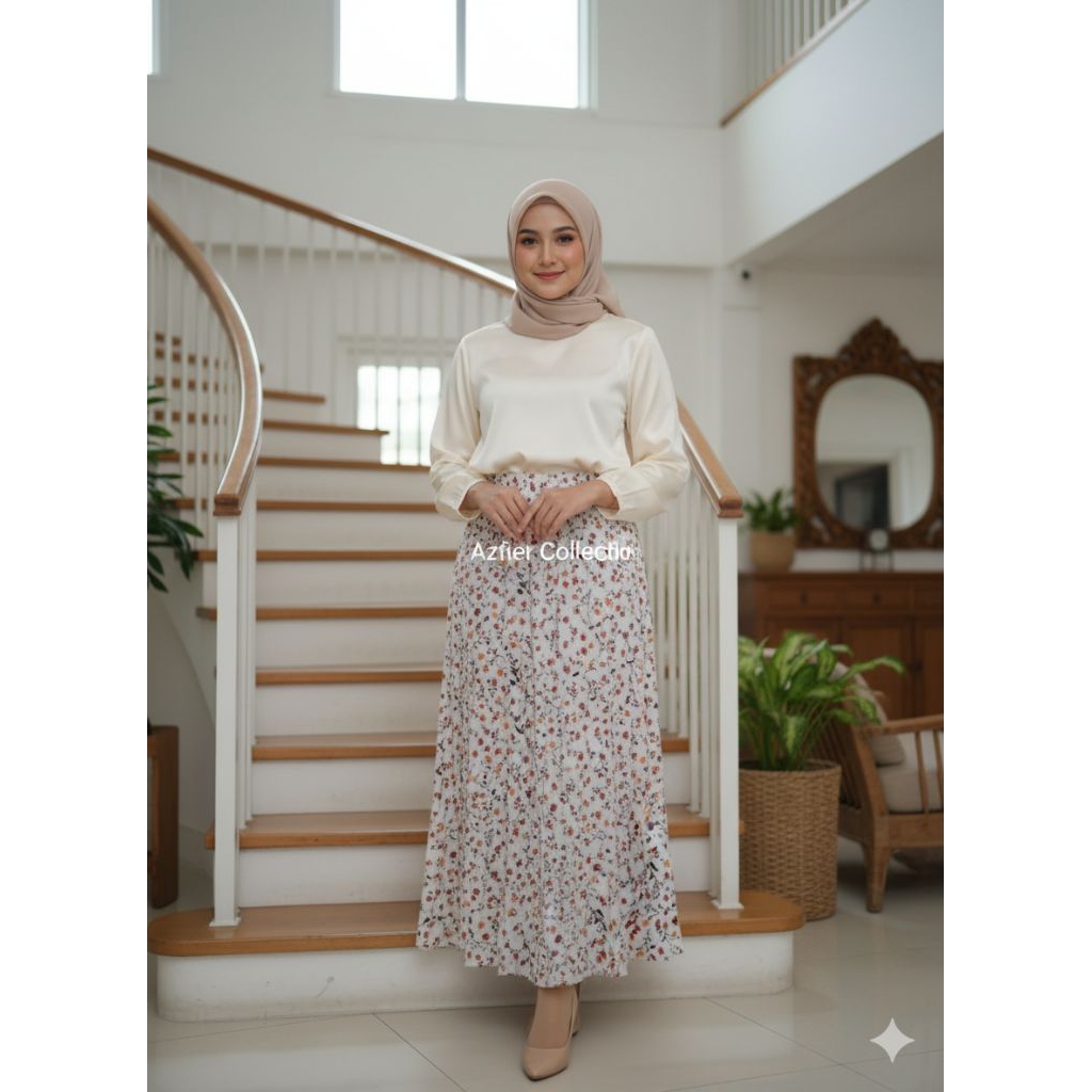 Rok Motif Bunga Hana // Bawahan Wanita Muslim