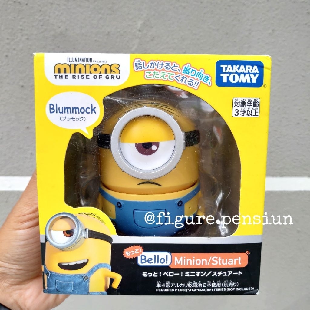 TAKARA TOMY MINIONS THE RISE OF GRU BLUMMOCK BELLO MINION STUART ORIGINAL ACTION FIGURE