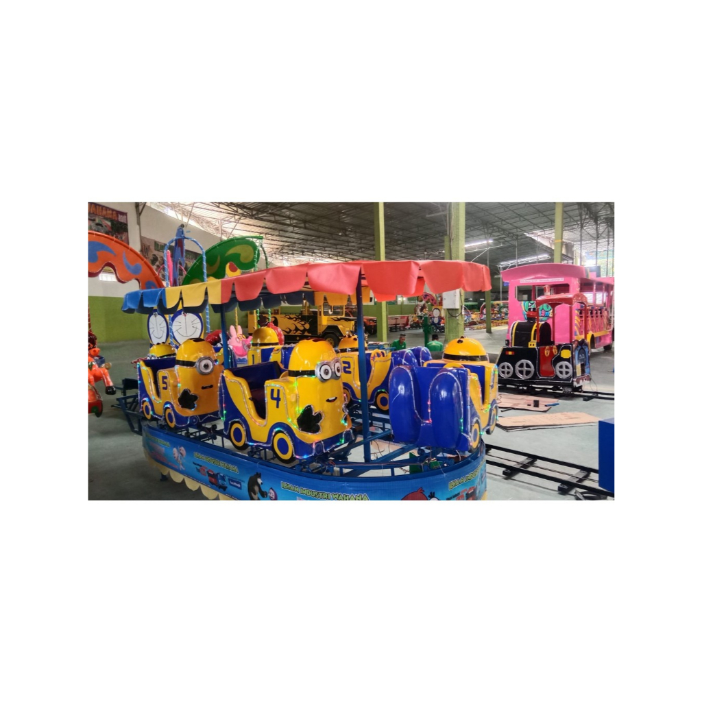 Jual odong odong kereta panggung karakter Minion isi 6 gerbong full set
