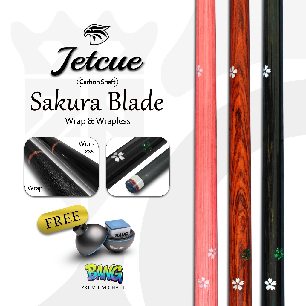 Jetcue Sakura Series Stik Billiard Carbon Low Deflection Stik Premium Series Play Cue Stik Billiard
