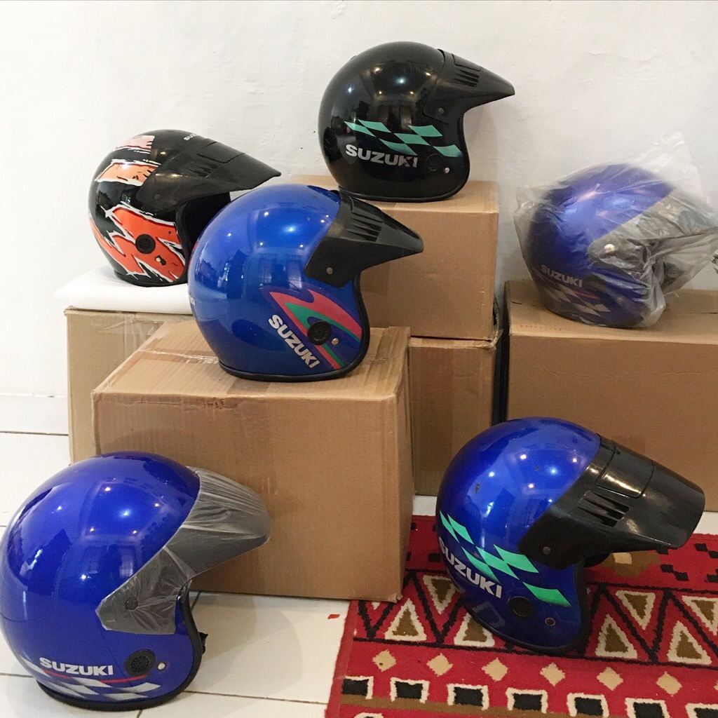 HELM SUZUKI JADUL LAWAS ORIGINAL UTUH BAWAAN LAMA