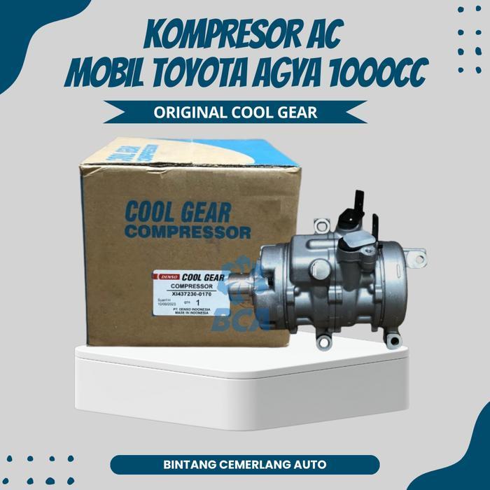 KOMPRESOR AC MOBIL AGYA 1000 cc ORIGINAL DENSO COOL GEAR