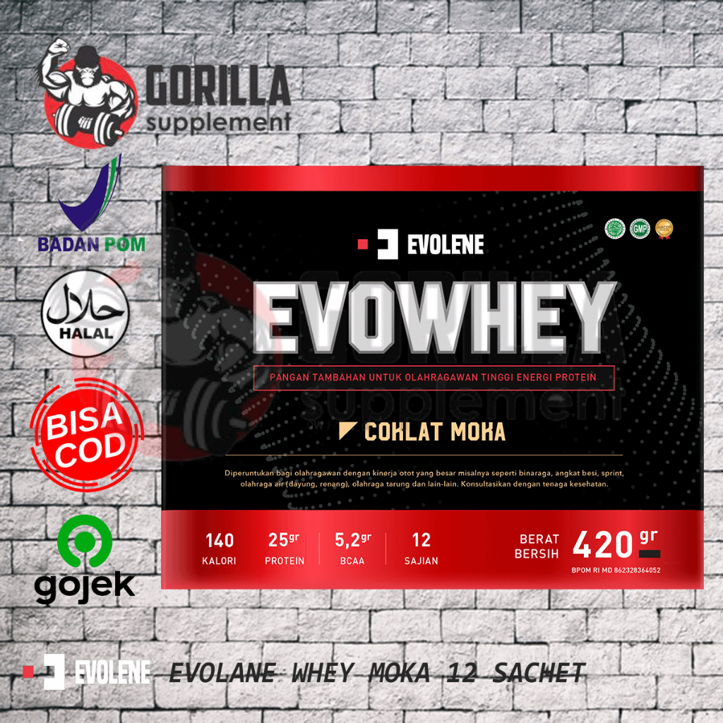 EVOLENE Whey Protein 12 Sachet EVOSORPTION 372 Gram EVOWHEY - Whey Protein Concentrate Isolate Hydro