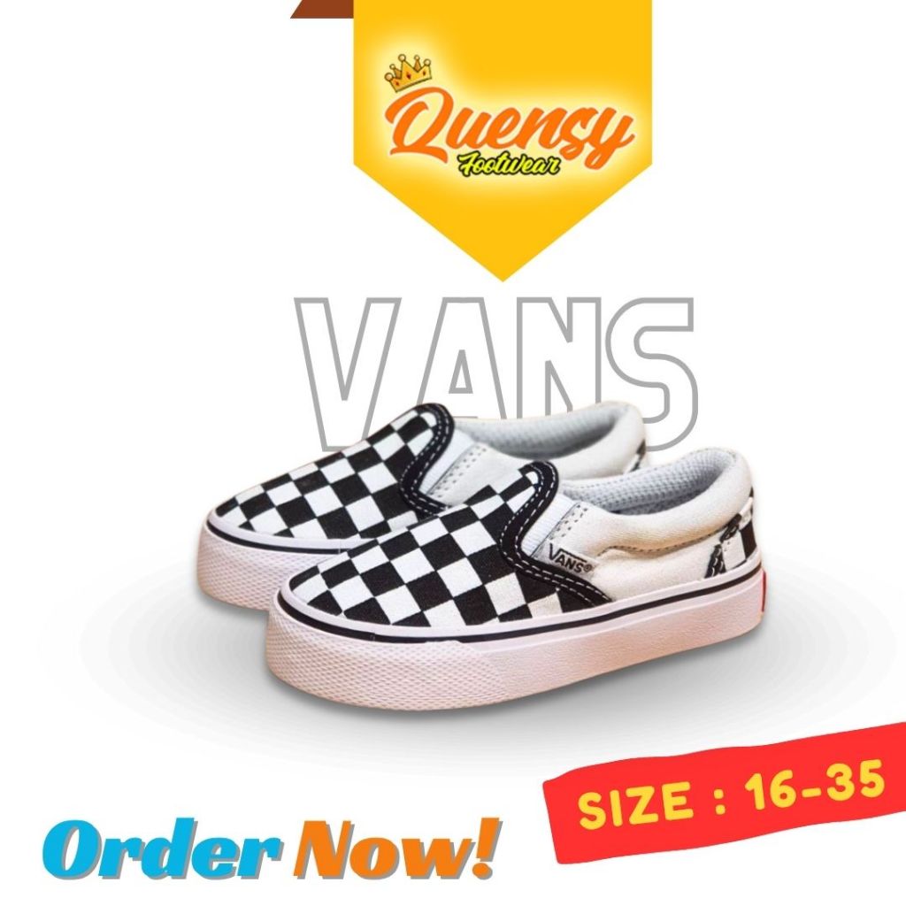 SEPATU VANS ANAK SLIP ON CATUR MINI SIZE 25-35