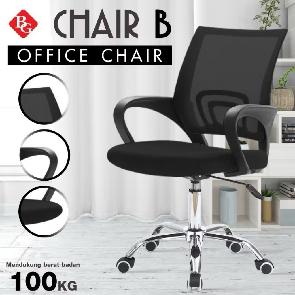 Kursi Kantor Putar Hidrolik Roda KUAT Office Chair