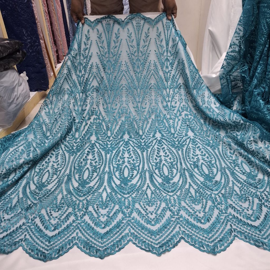 kain Tulle bordiran Elisab motif terbaru /kain kebaya bordir canti
