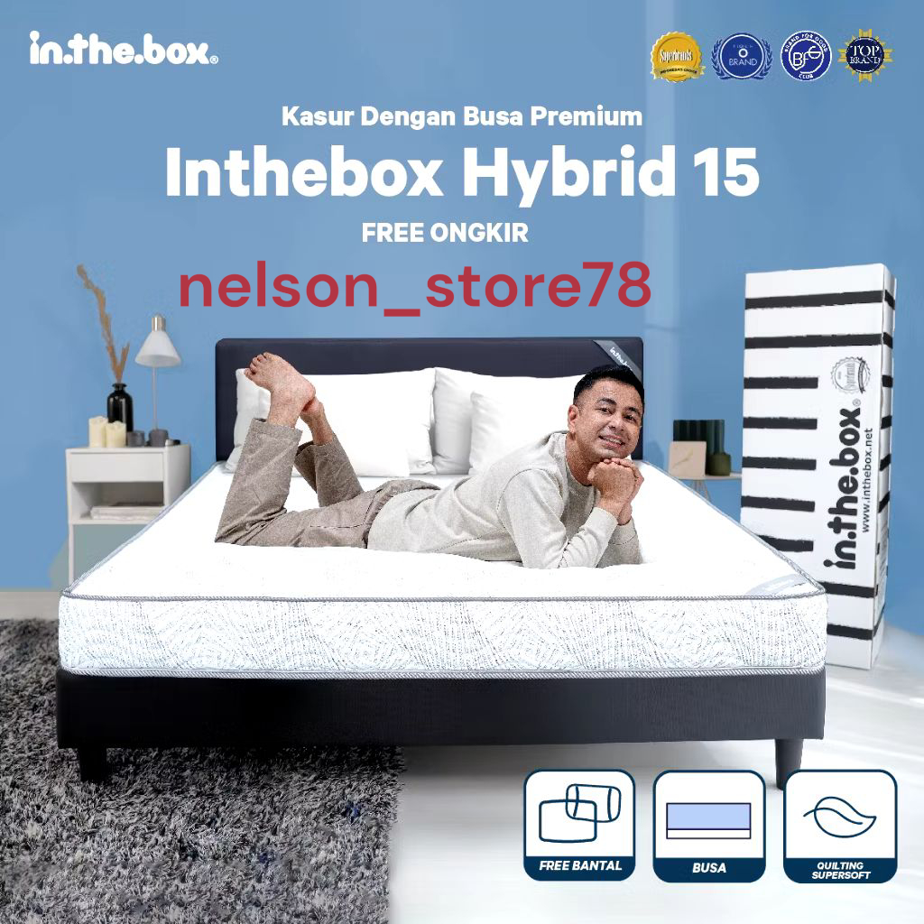 Kasur INTHEBOX HYBRID15 Uk 180X200X15 Kasur Busa dan Memory Free 2 Bantal