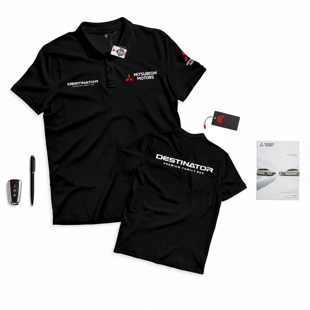 KARIMAKE Polo Shirt Kaos Kerah Distro Unisex Gambar Mobil MITSUBISHI DESTINATOR
