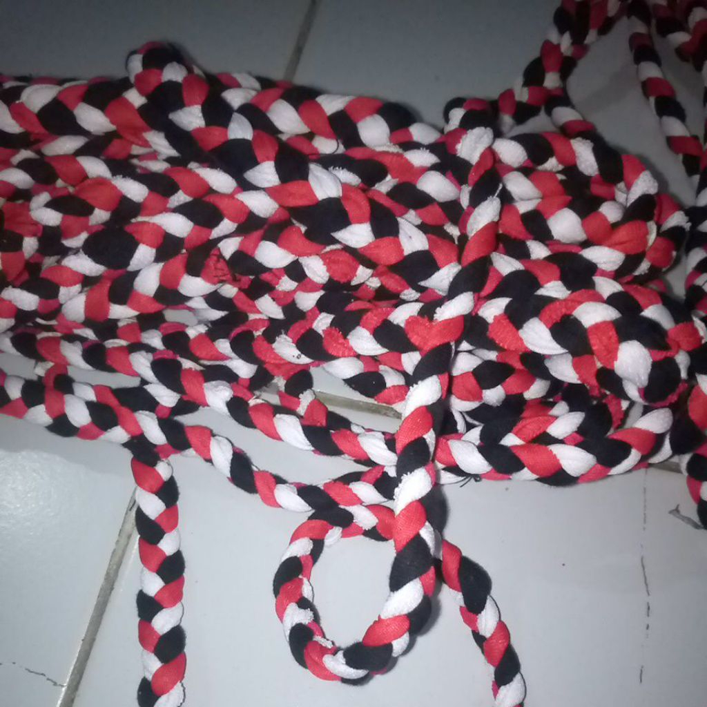 tali kepang warna 1cm/tali kepang pipih murah/tali serbaguna