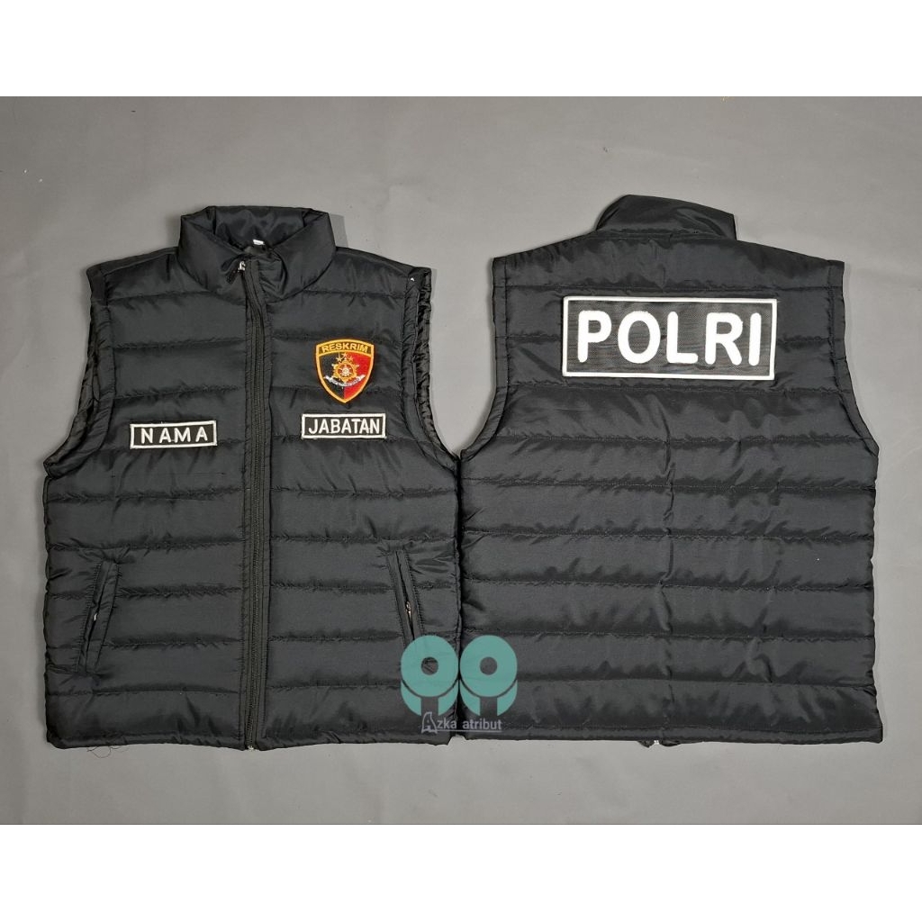 Rompi gelembung Reskrim Polri / Rompi gelembung Reskrim Police / Rompi gelembung Reskrim full bordir