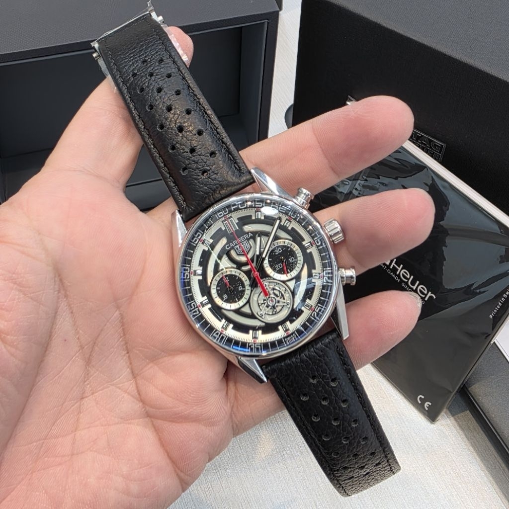 JAM TANGAN PRIA TAG Heuer Carrera Chronograph Skeleton Dial