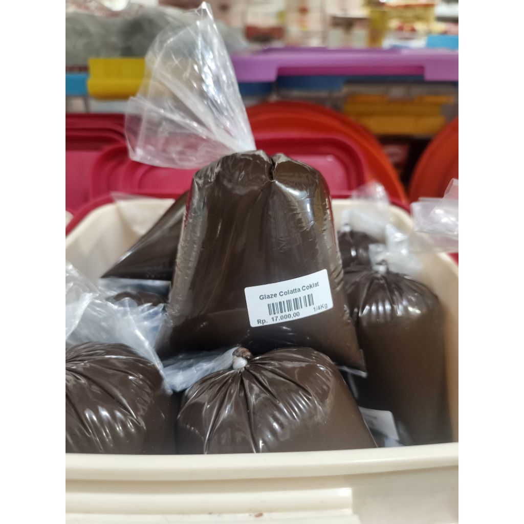 Glaze Colatta coklat dark 1/4kg