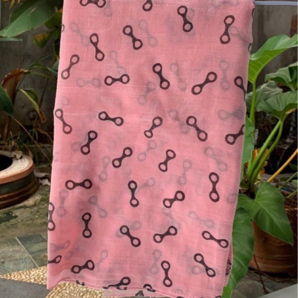 [Preloved] Pashmina voal motif