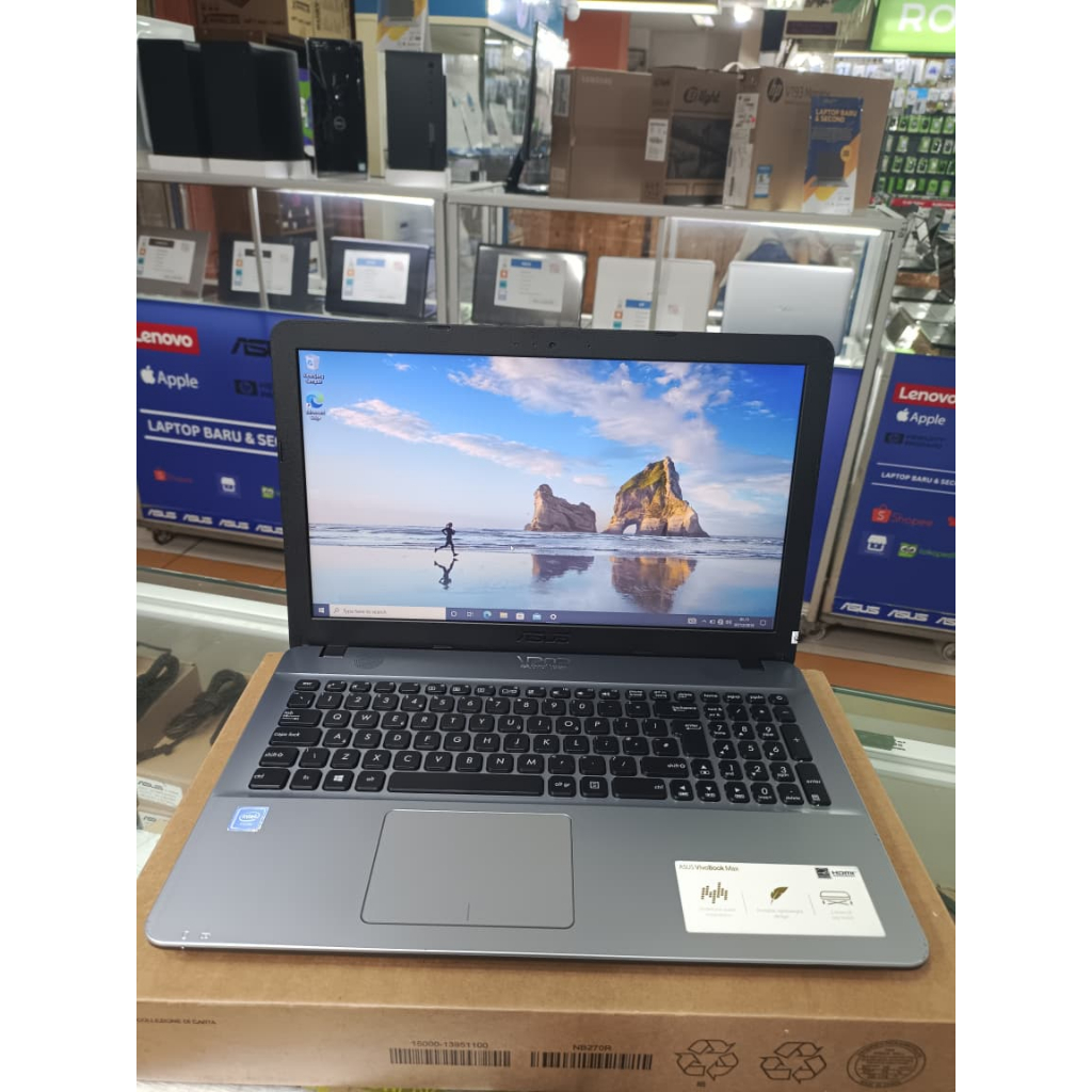 Asus X541SA Intel Celeron-N3060 RAM 4GB SSD 128GB Laptop Silver Mulus Siap Pakai dengan Layar 15 Inc