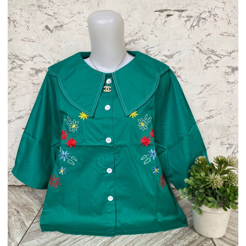 atasan blus inport  bordir