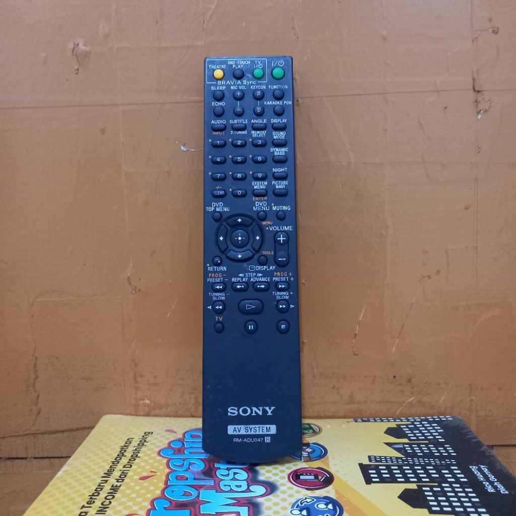 REMOTE AV SYSTEM SONY SERI RM-ADU047 ORIGINAL