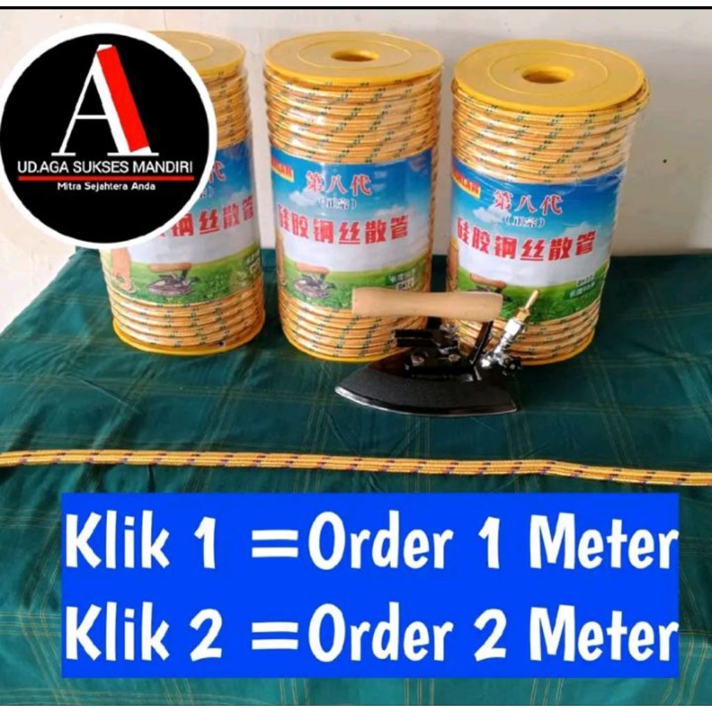 selang setrika uap boiler 8x12 grade A plus