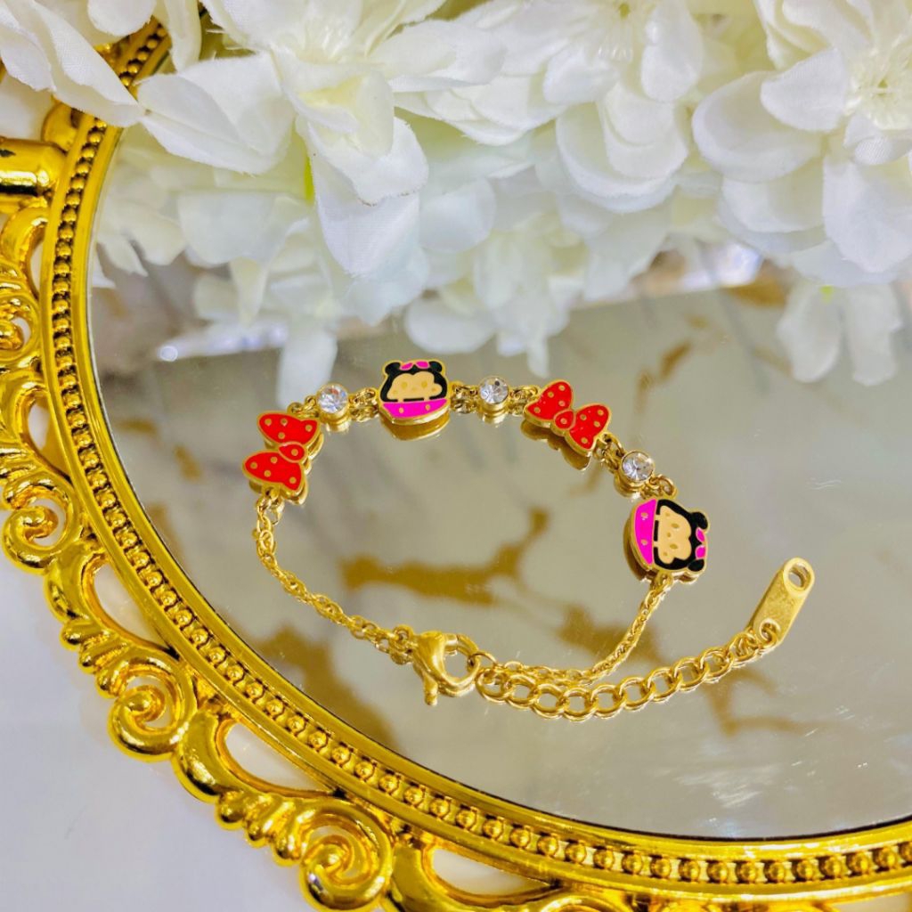 Gelang rantai anak karakter titanium