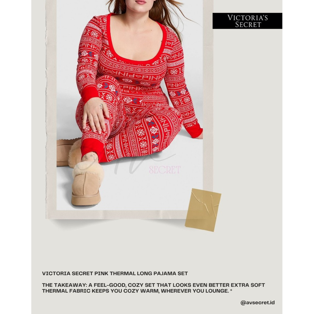 Victoria Secret PINK Thermal Long Pajama Set