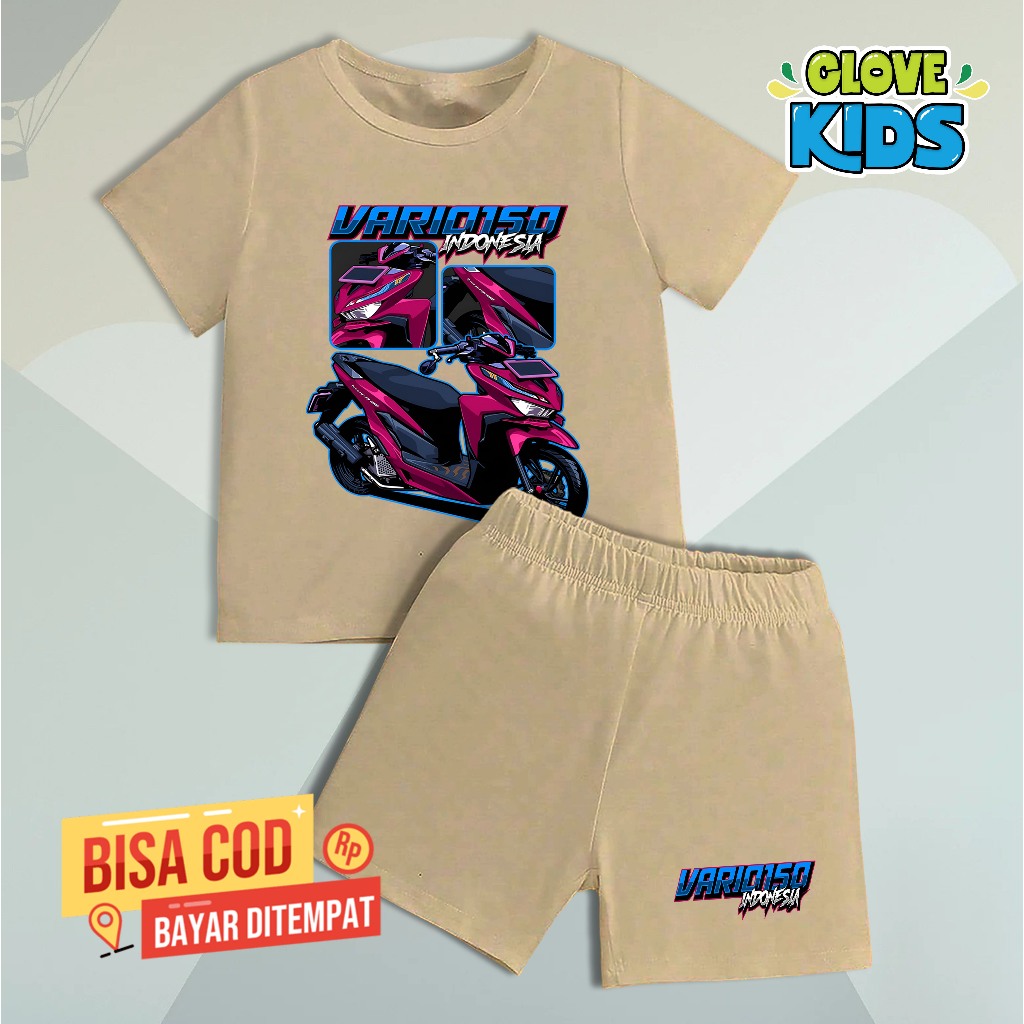 Kaos Setelan Anak Motif Vario150 Tshirt 1 Stel Motor Vario Kaos anak
