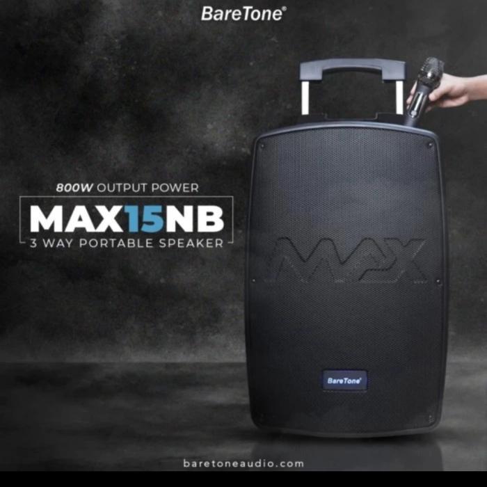 BareTone MAX 15NB Portable Speaker - 15 inch Speaker Aktif Portable Baretone MAX15NB