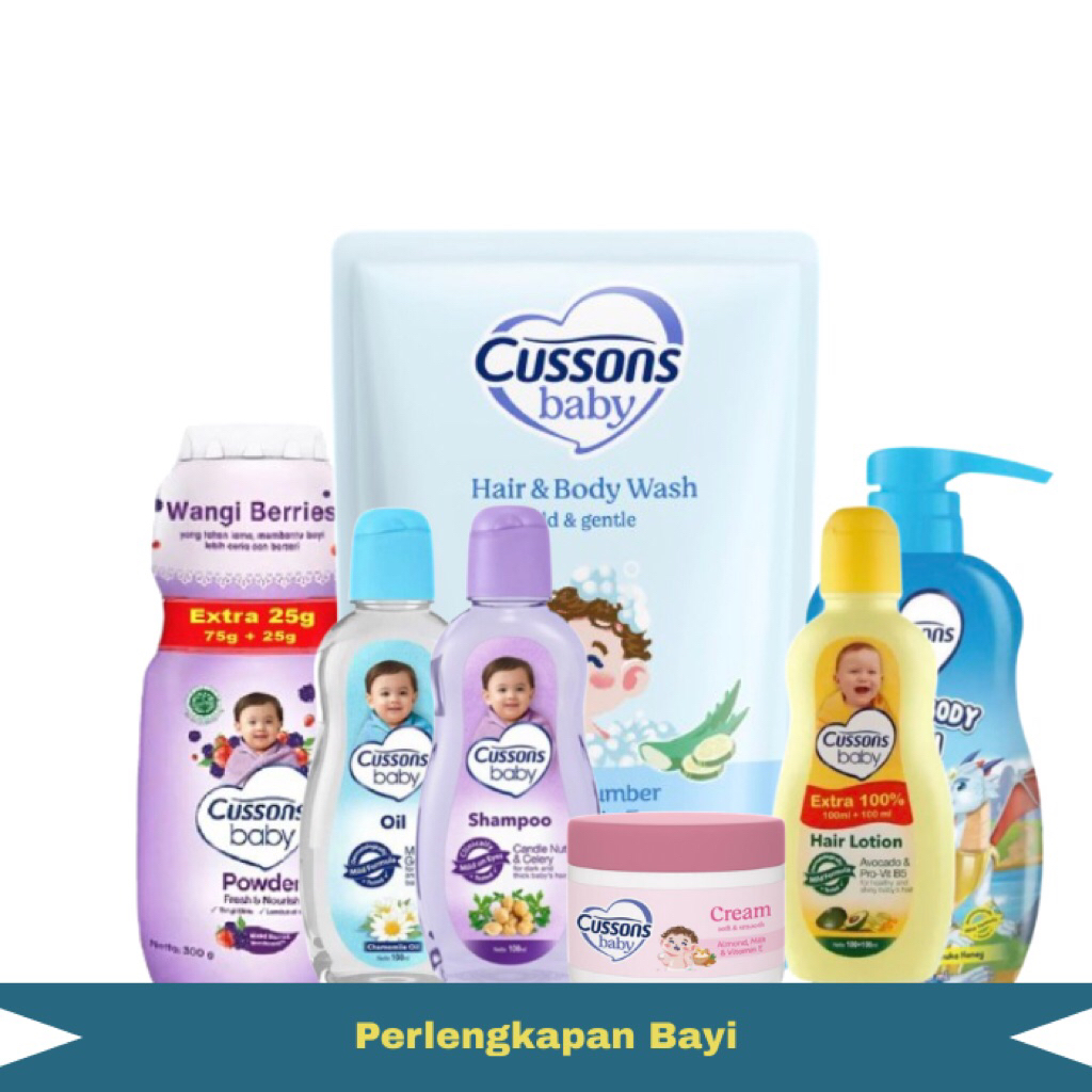 Cussons Paket Lengkap Perawatan Bayi dan anak - sabun, Lotion, Bedak Bayi, dll - Perlengkapan Bayi