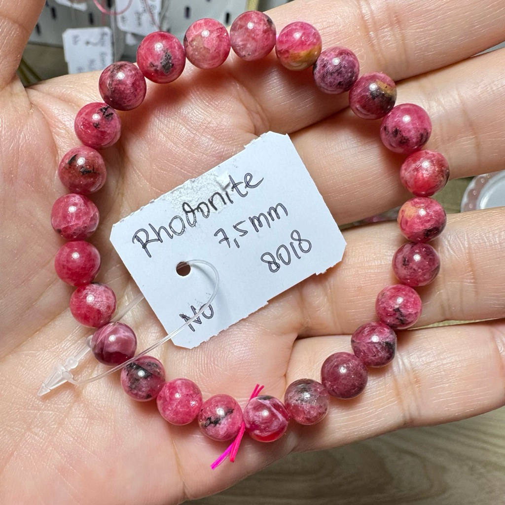 Gelang batu alam Rhodonite