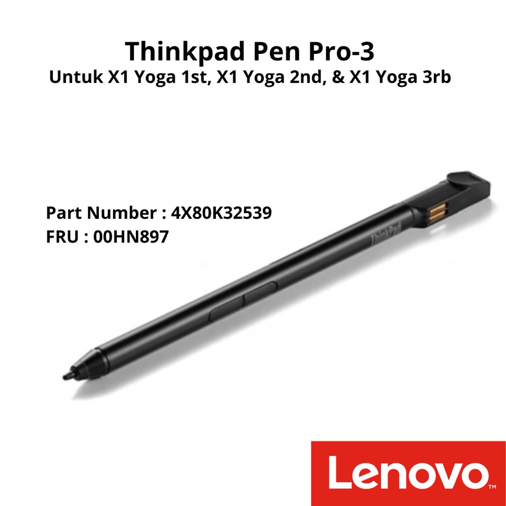 (BEKAS) TERMURAH ThinkPad Pen Pro 3 styluspen lenovo (Untuk X1 Yoga 1st, X1 Yoga 2nd, X1 Yoga 3rd)