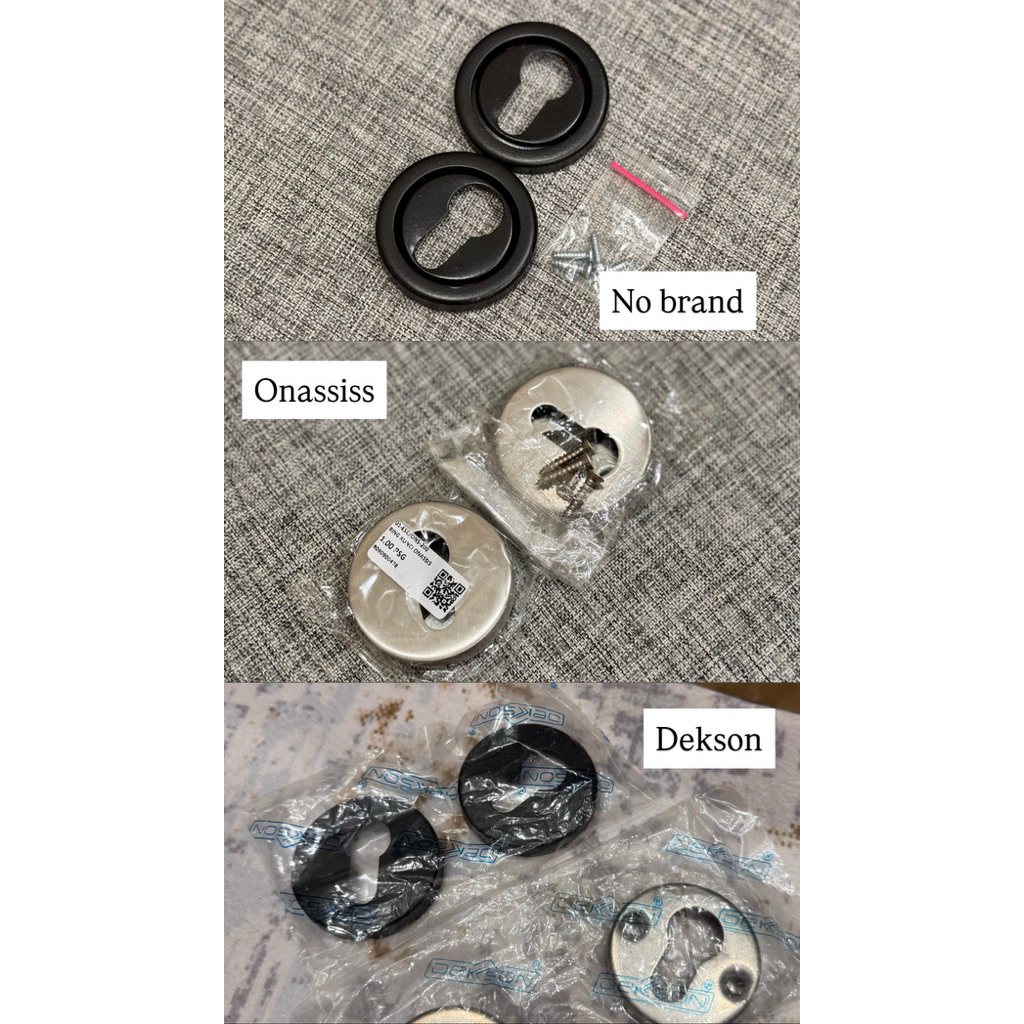 Ring Kunci Onassis by Bellucci / Penutup Cylinder Dekson / Cover Silinder Bulat Silver Black Hitam