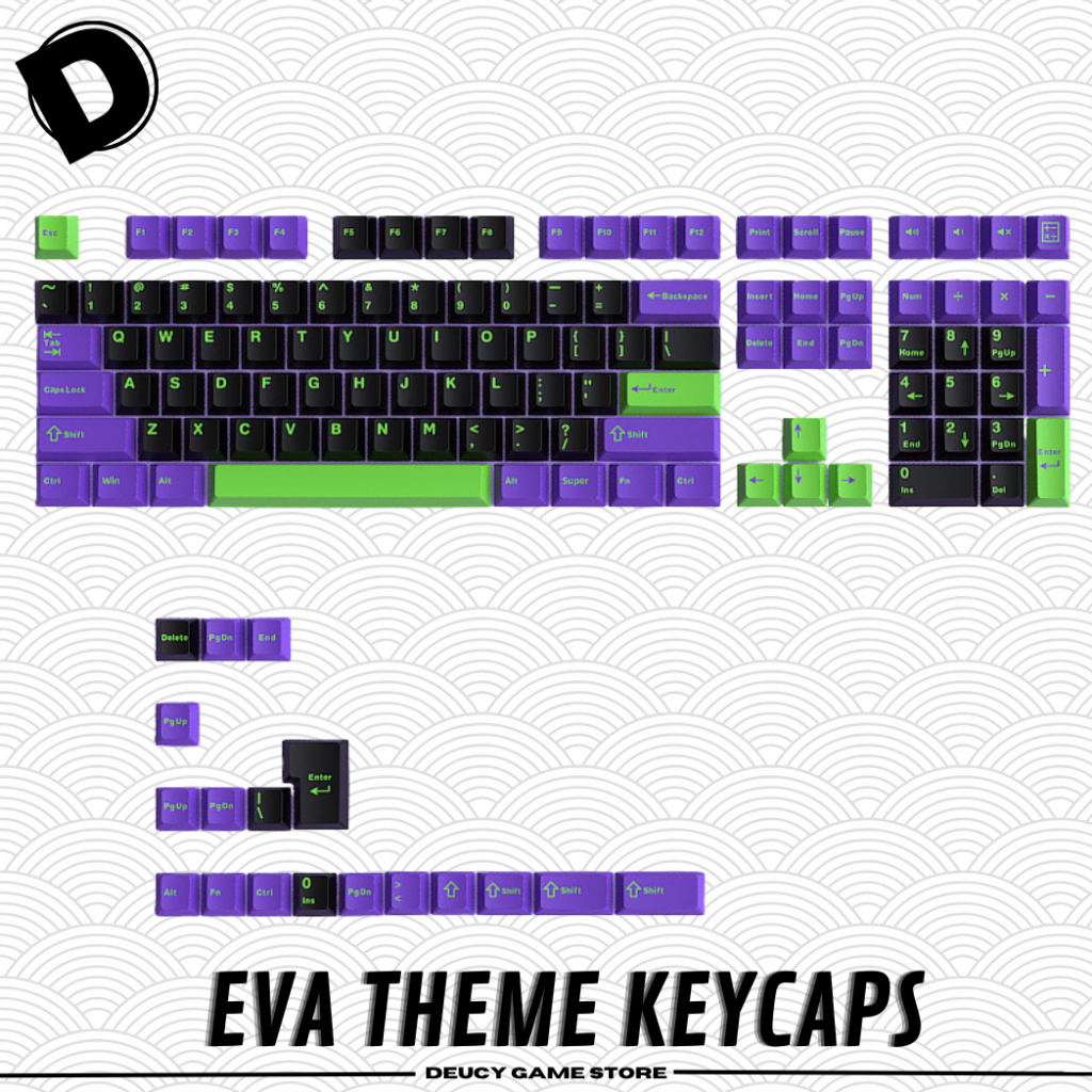 Evangelion PBT Double Shot Keycaps 126 Keys Cherry Profile