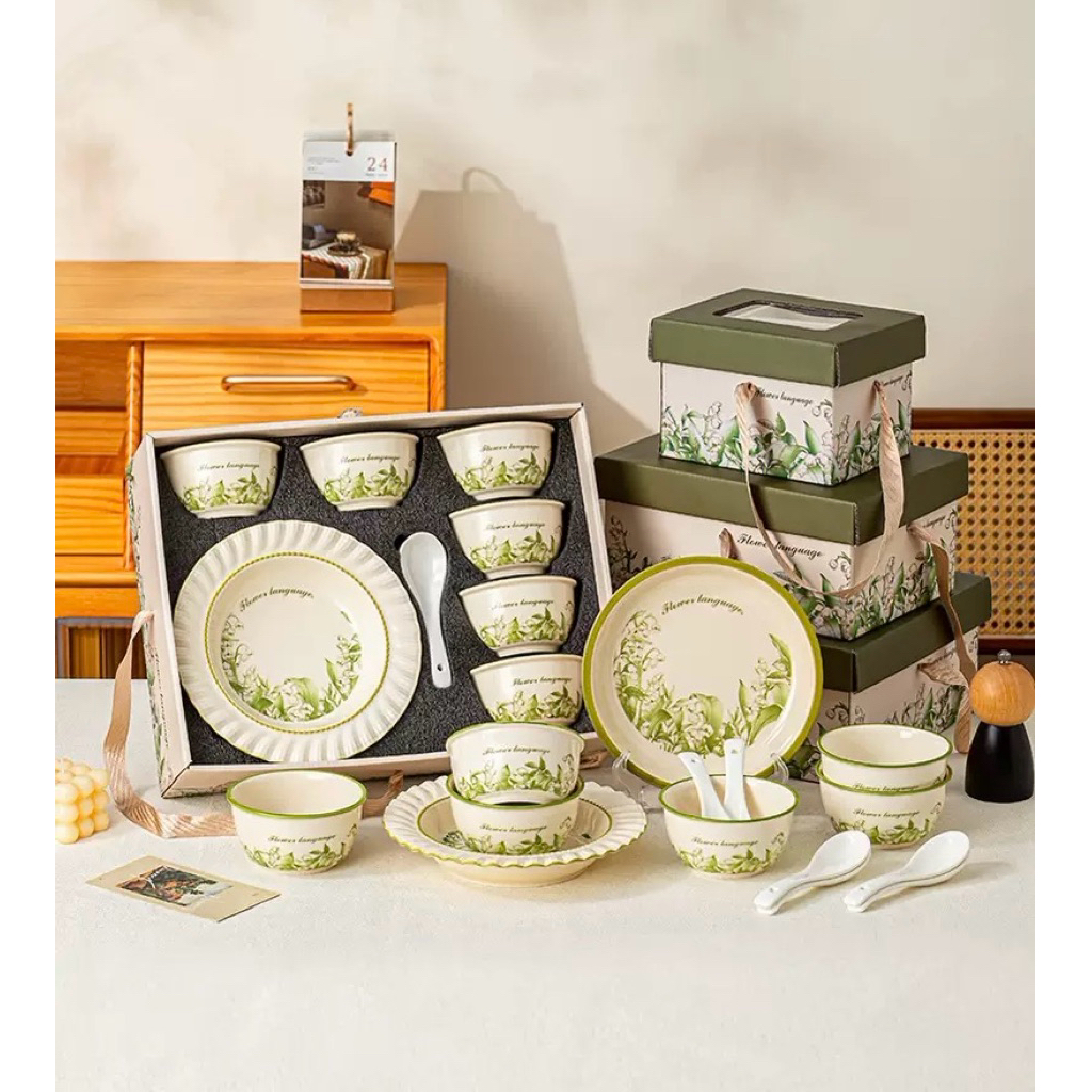 Hampers Natal Christmas Mangkok Set Premium Gift Set Mangkok Keramik Parsel Natal