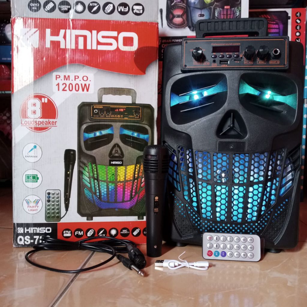 Speaker bluetooth portable 8,8 inch free mic