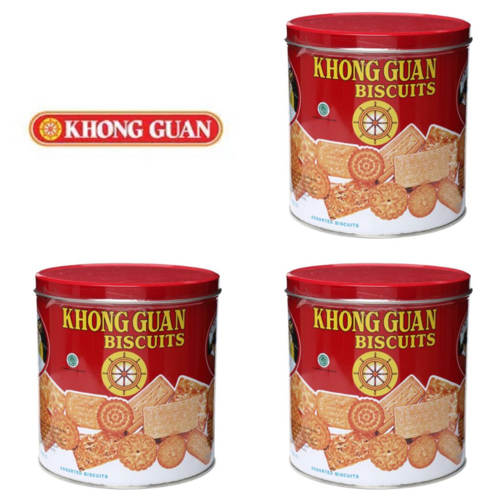 Khong Guan Biskuit Mini Aneka Merah Kaleng 650 Gr