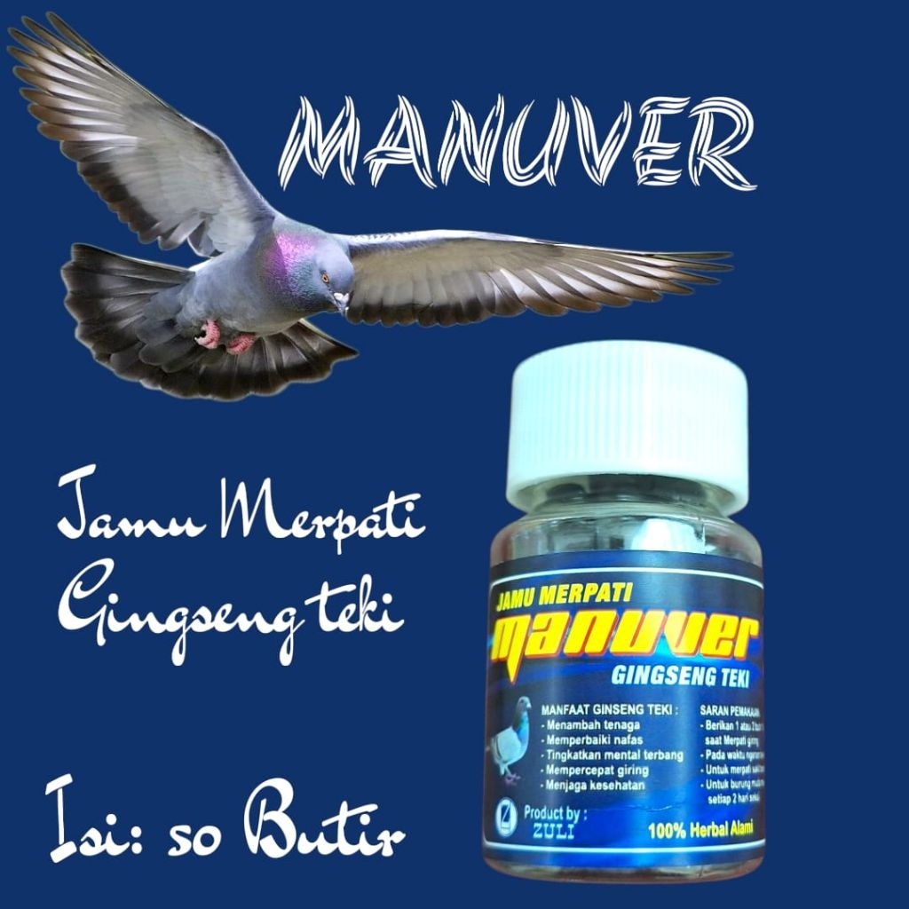 Jamu Merpati Manuver Epic Gingseng Teki Isi 50 Butir