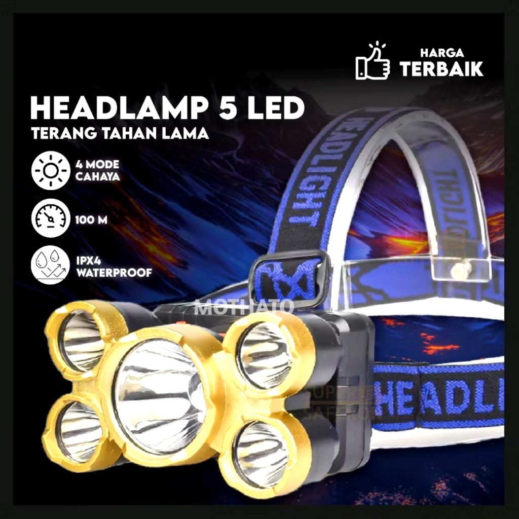Headlamp LED Super Bright - SENTER KEPALA