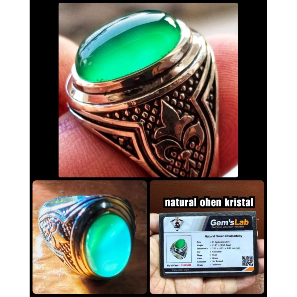 original batu ijo Garut asli Ohen kristal