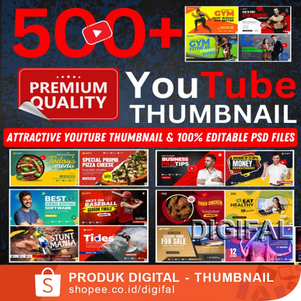 500+ youtube thumbnail, YouTube thumbnail templates, YouTube kit, YouTube thumbnails, photoshop edit