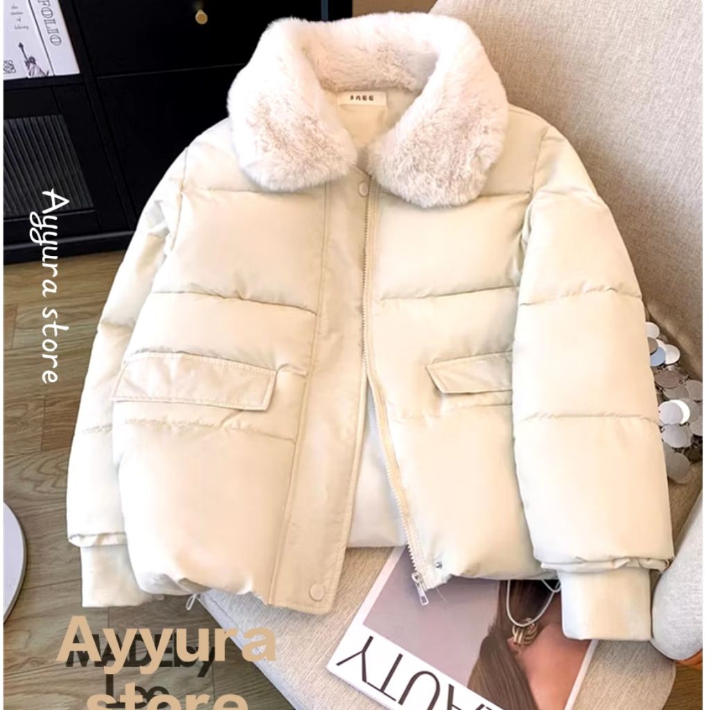 BIG PROMO Jaket puffer crop musim dingin wanita dewasa/Jaket puffer unisex wanita