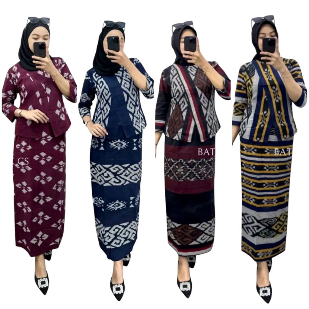 [READY] ONE SET TENUN , STELAN BLUS DAN ROK TENUN , BAJU KANTOR , BAJU KERJA