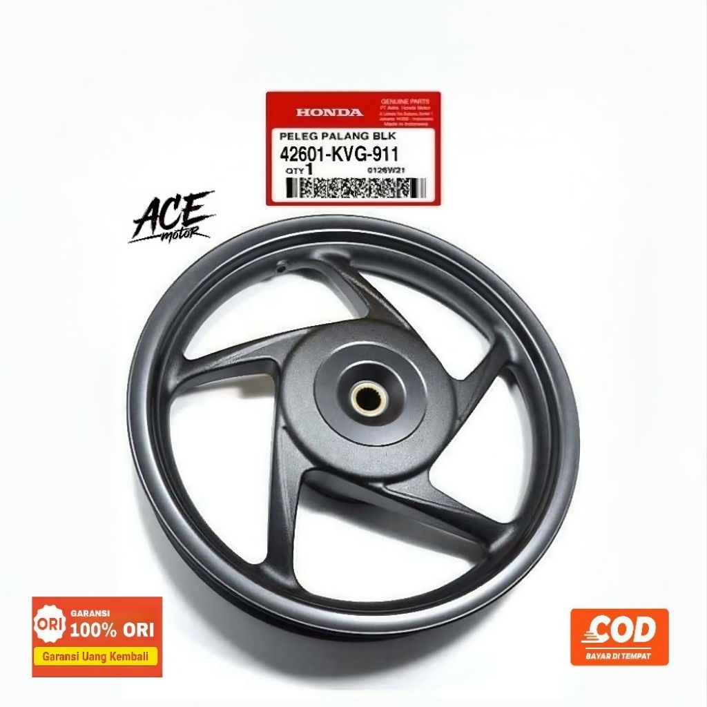 Velg belakang Beat Vario Scoopy Spacy ORIGINAL AHM 42601 KVG 911