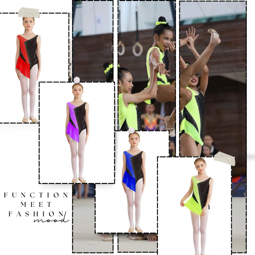 Gymnastic Leotard Baju Senam Anak Rhytmic dance skate ukuran 5-16 tahun