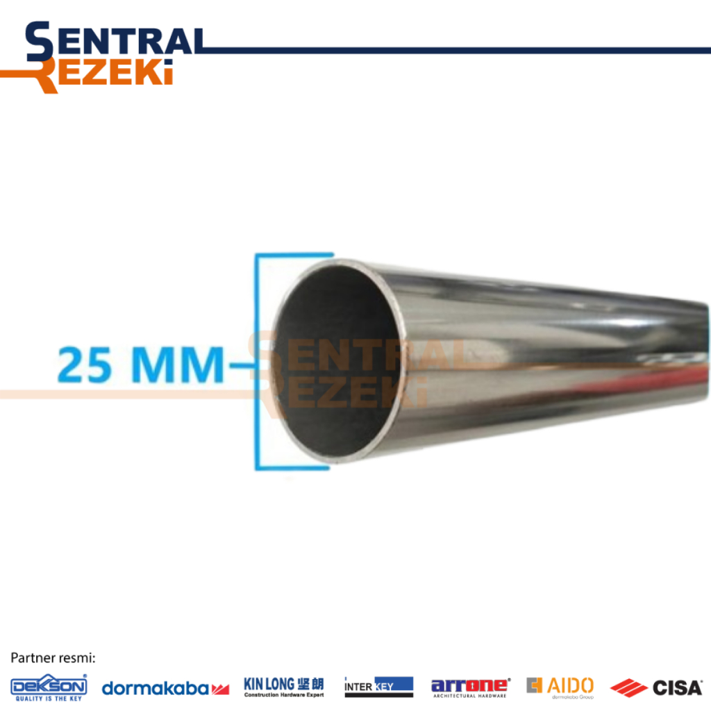 Pipa Stainless 25mm Shower Frameless