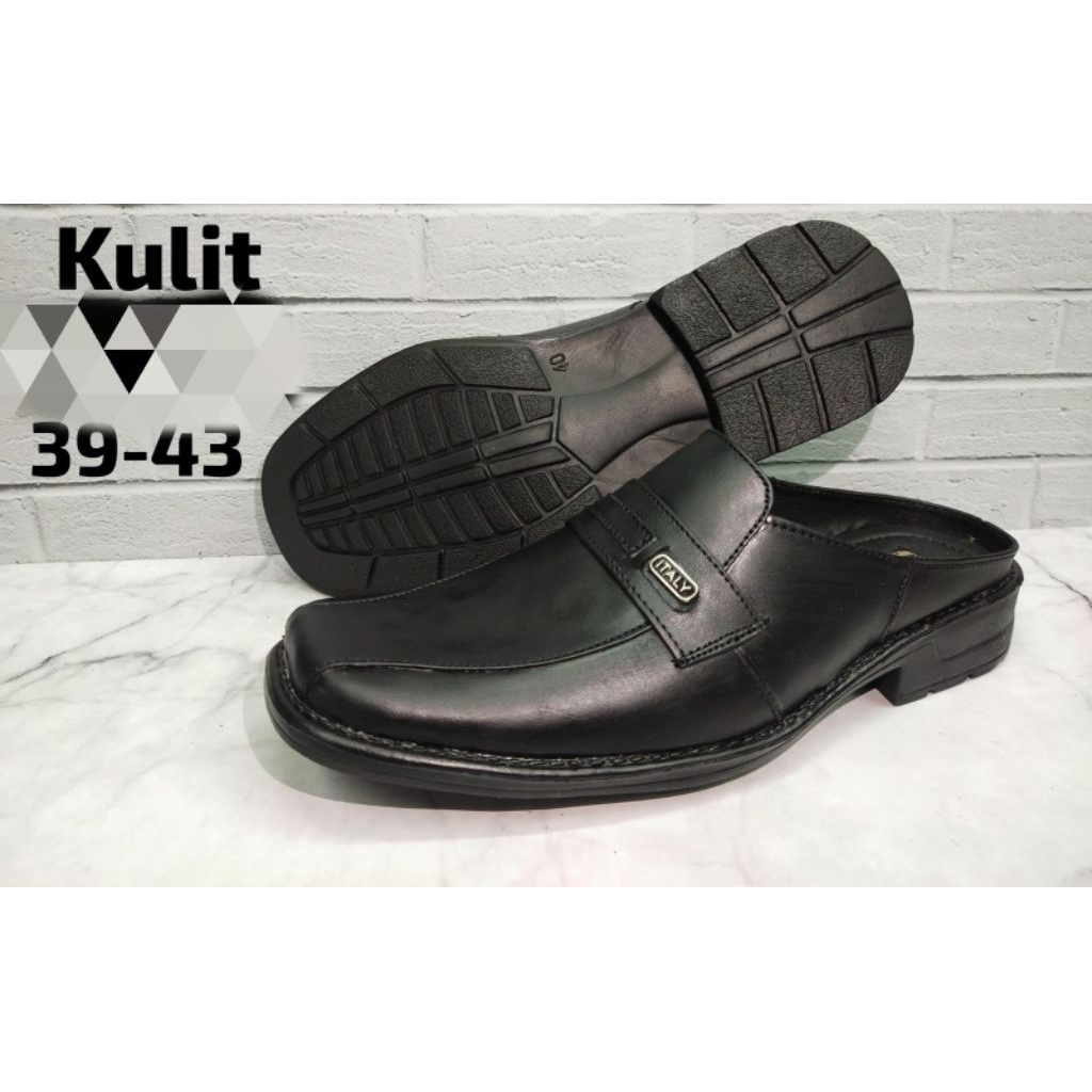 bustong kulit/ daltu, sendal sepatu kulit cowok