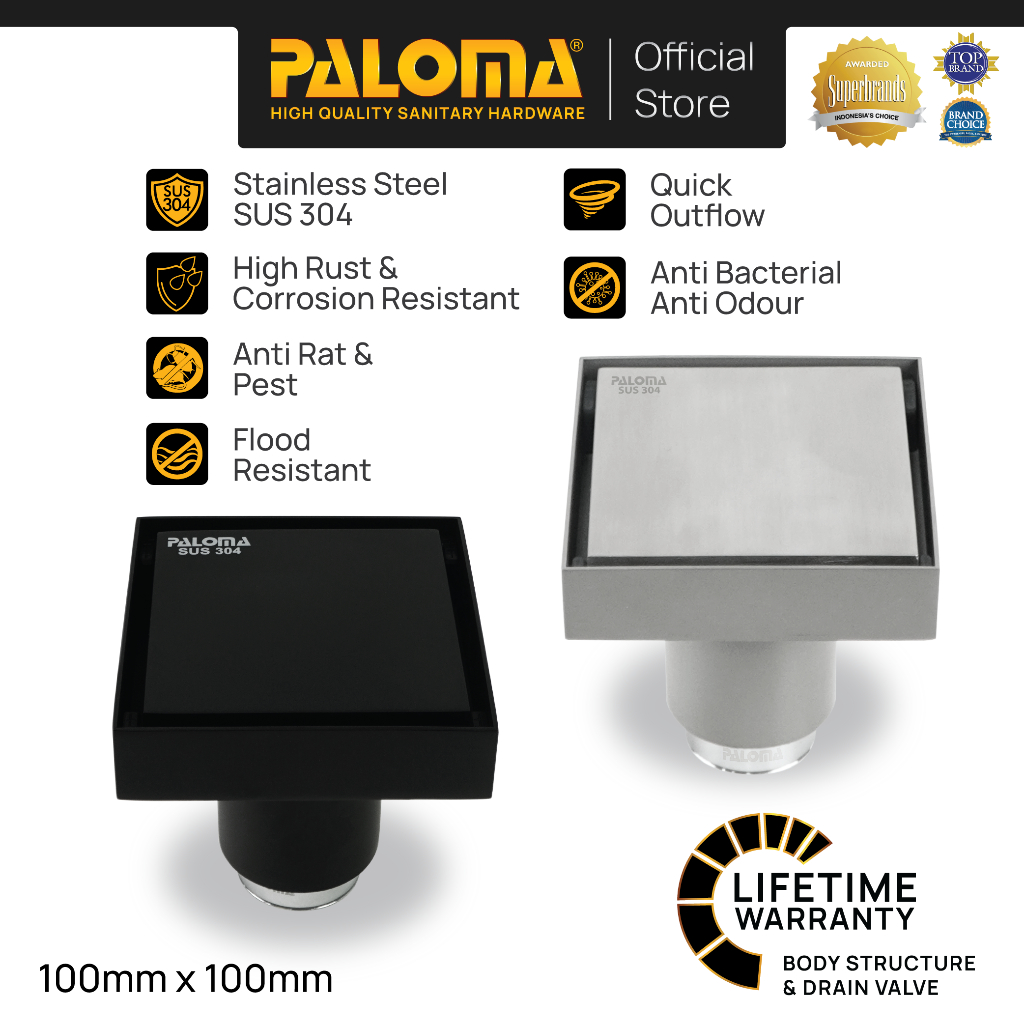 PALOMA FDP 2201 Floor Drain Saringan Got Kamar Mandi Floor Strainer Lubang Pembuangan Air Kamar Mand