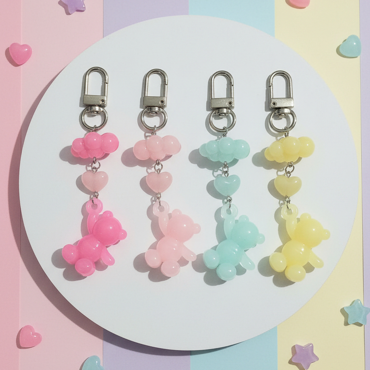 bear bag charm | keychain | phone charm | gantungan kunci tas hp | gantungan beruang jelly murah | b