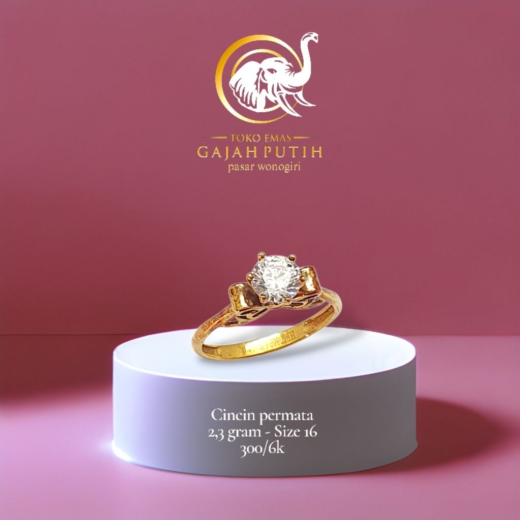 Cincin emas Permata 2.3 gram