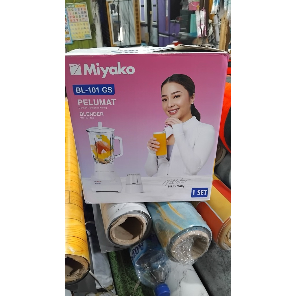 BLENDER MIYAKO 101-GS GELAS KACA 2IN1