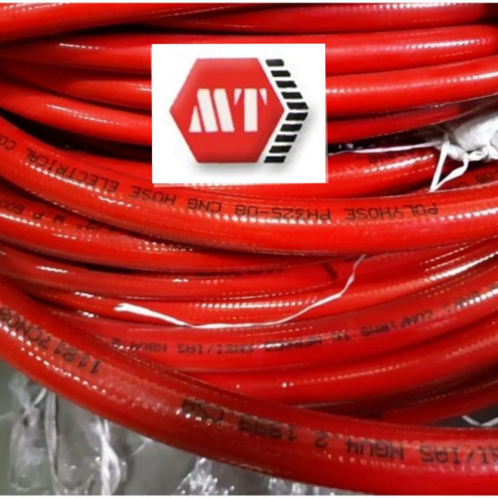 Selang Gas Alam CNG POLYHOSE Assy 3/8"inch 150cm × 0608mb (NPTM)