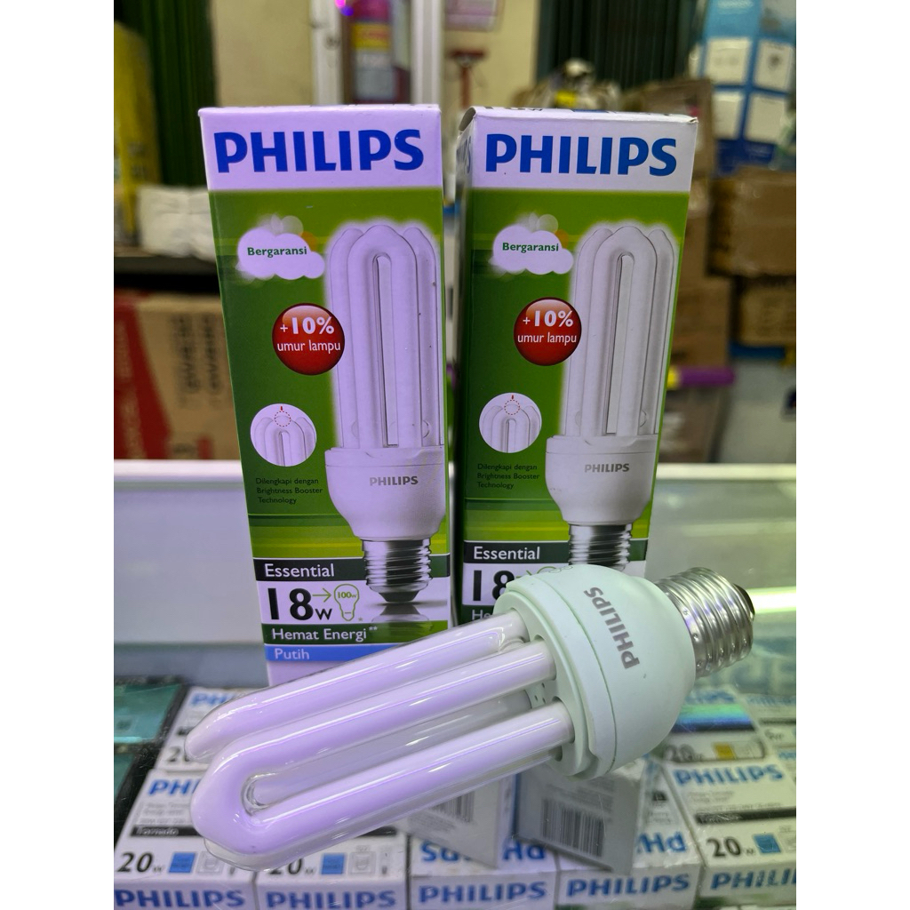 lampu essential 18watt philips original cahaya putih