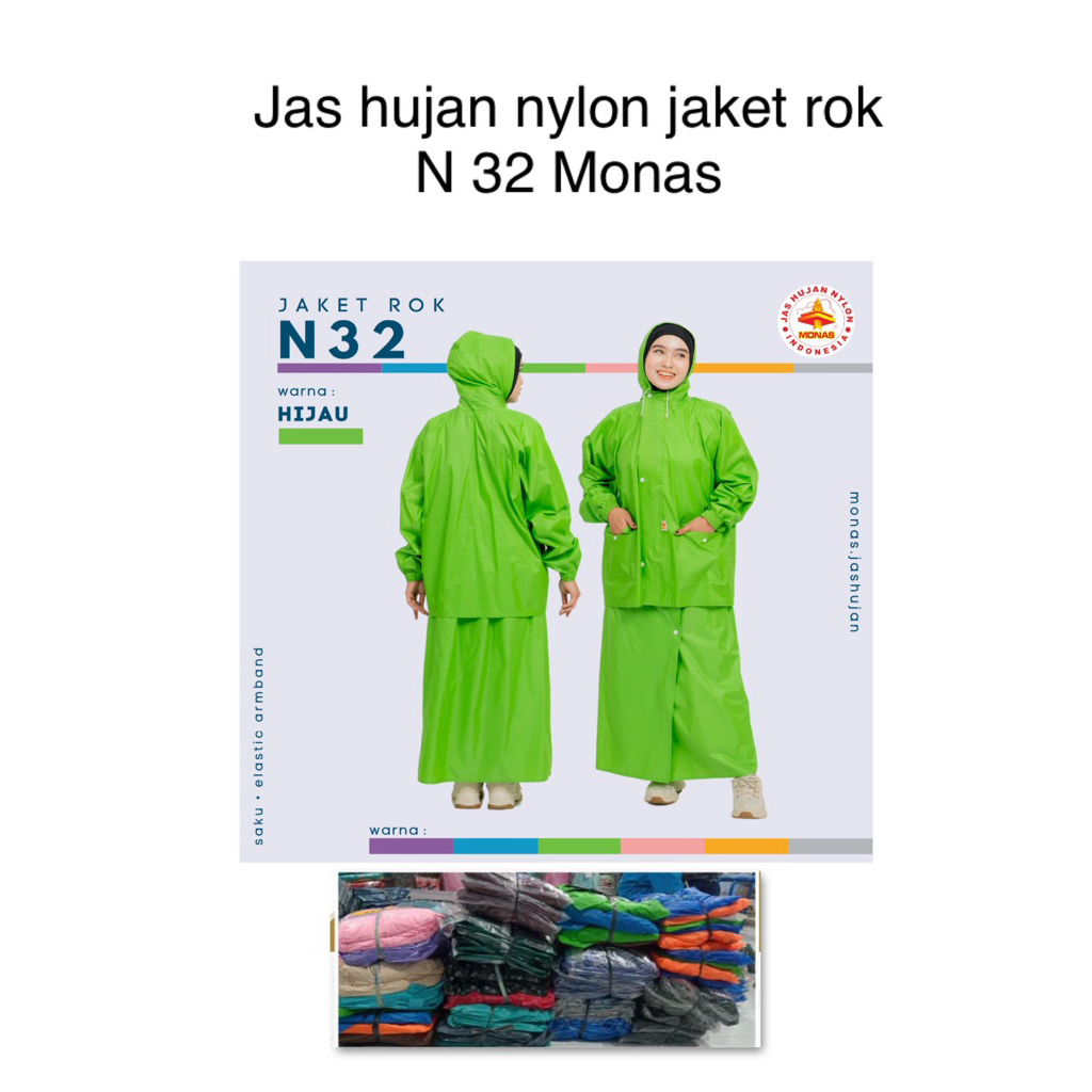jas hujan monas nylon rok N 32 Monas